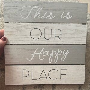 Gray and White Decorative Sign